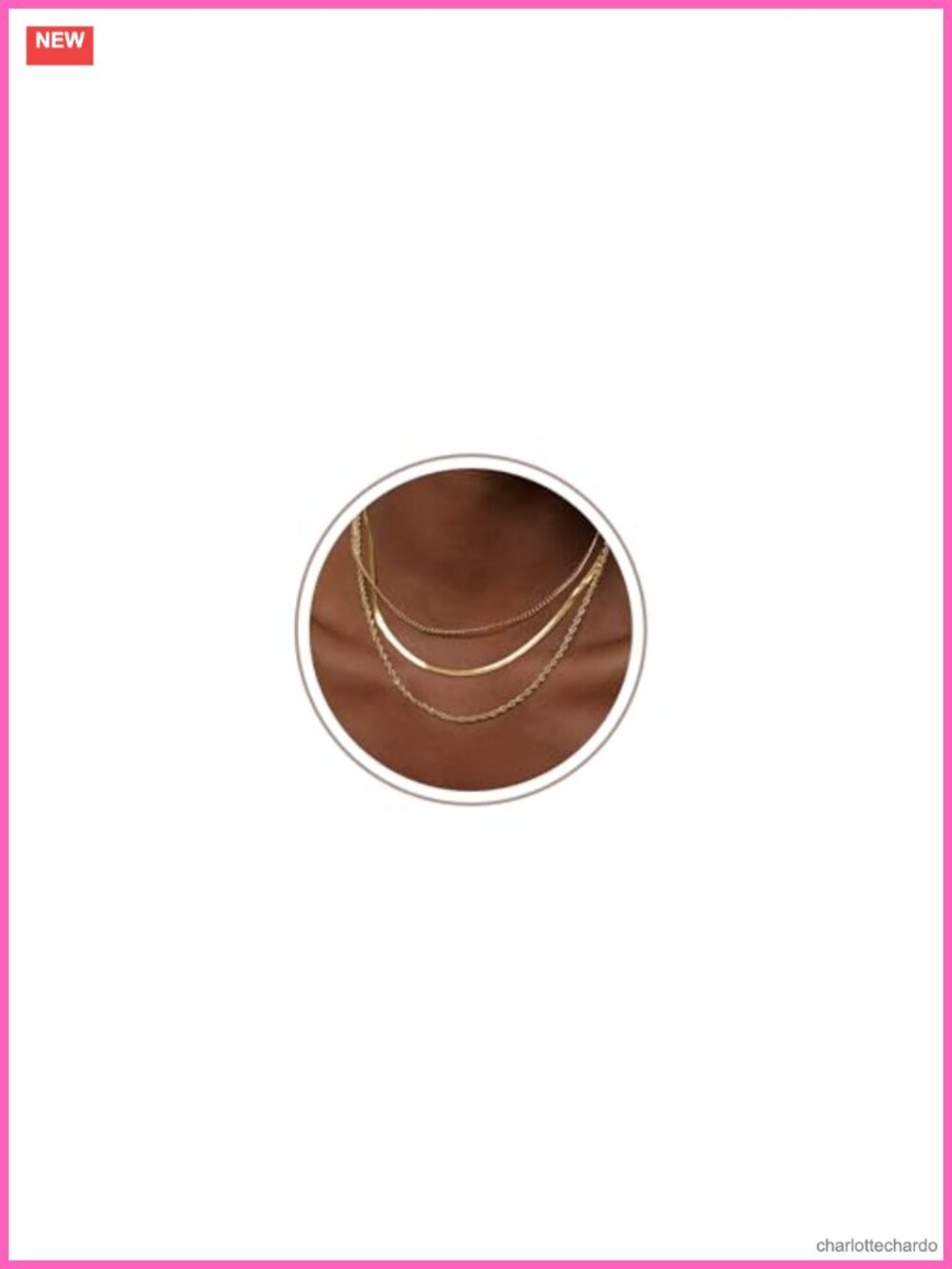Layered Herringbone Necklace Set Gold Plated Stackable Dainty Women Jewelry Gift